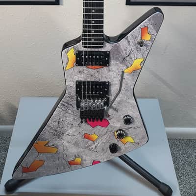 Dean Z Dime Floyd Rose 25.5 Scale Custom Primal concrete Sledge Tribute 2000s - Gray Primal Sledge Skin image 4