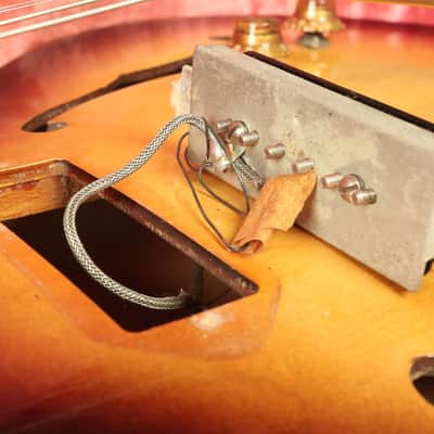 1956 Gibson ES-225 T Sunburst with original Brown hardshell case image 25
