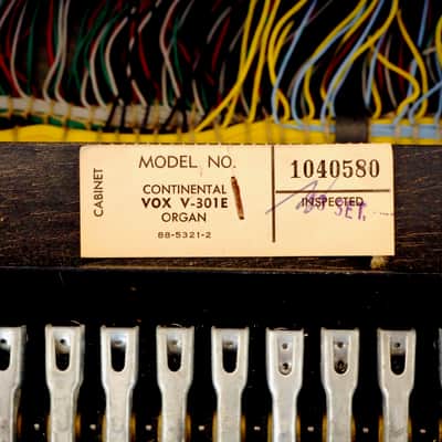 1966 Vox Continental Vintage Combo Organ Keyboard V301E Italian w/ Z Legs, Case image 18