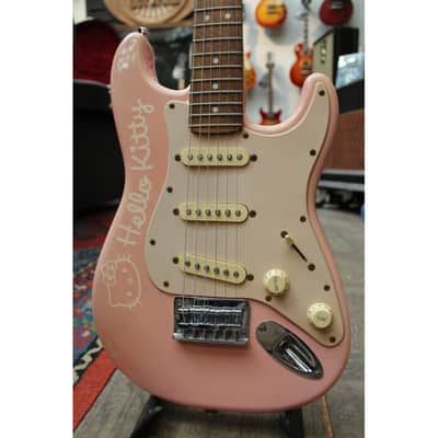 2009 Squier Hello Kitty Stratocaster pink image 2