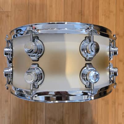 Snares - C&C Drum Co. 7x14 12th & Vine Maple/Poplar "LA Camco" Snare Drum (Antique White/Gold Duco) image 4