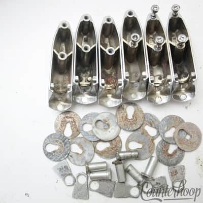 *Premier 6x Bass/Floor Tom Drum Lugs Olympic Chrome Vintage 60s England 1 5/8 UK image 2