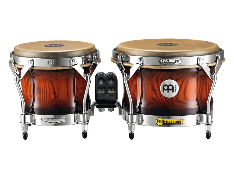 Meinl Percussion WB500AMB Free Ride Series Woodcraft Bongos, Antique Mahogany Burst (VIDEO)