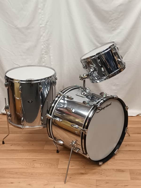 Slingerland 1970s Chrome Over Wood 3 Piece Kit- 12″/16″/20″ image 1