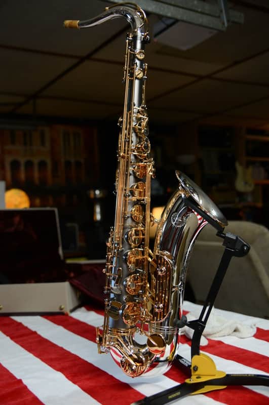 Sax Dakota SDTXG-606 2020-2024 Silver and Gold Plated, Lacquered, Black Onyx image 1