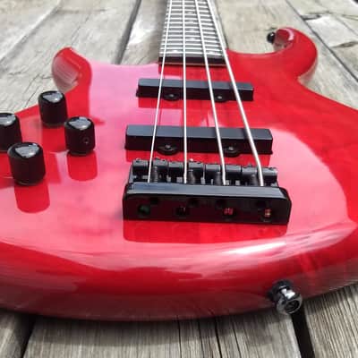 2000 Tobias Toby Deluxe 4 Trans Red lefty image 2