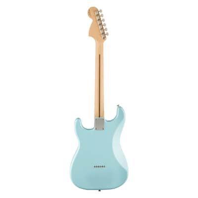 Fender Limited Edition Tom Delonge 6-String Stratocaster Electric Guitar with Seymour Duncan Invader Humbucker (Right-Handed, Daphne Blue) image 2