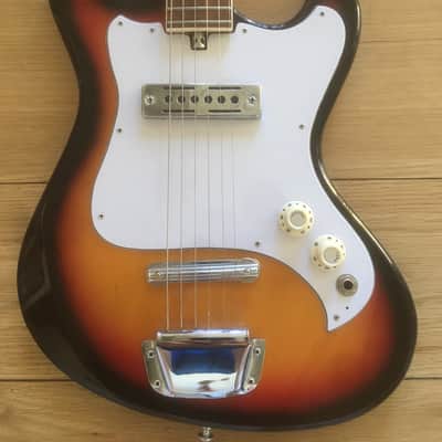 Vintage Kawai Tele-Star 60s Short Scale Electr. 6 string guitar w/gigbag image 2