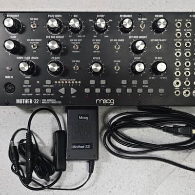 Moog Mother-32 Tabletop / Eurorack Semi-Modular Synthesizer 2015 - Present - Black image 1