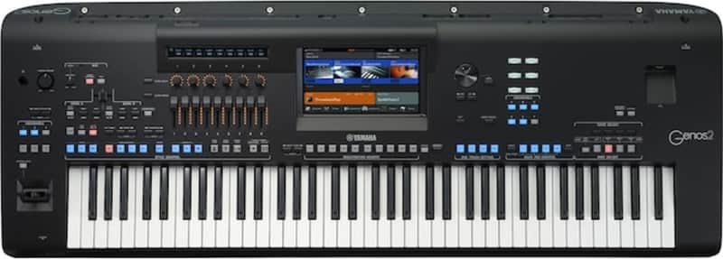 Yamaha Genos2 76-Key Arranger Workstation Keyboard, Black image 1