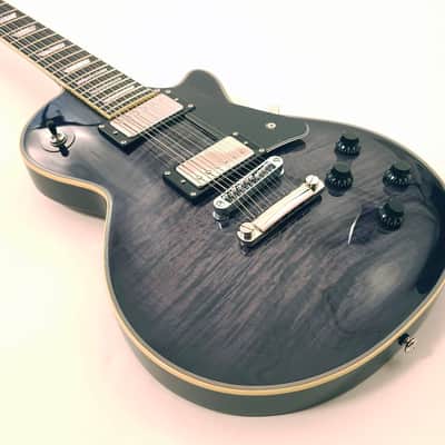 Agile AL-3200MCC 12 String Electric Guitar Solid Body Arch top with Multi-Radius Black Flame image 4
