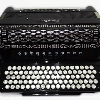 Close to New! Original Borsini Professional 5 Row Button Accordion 120 Bass, made in Italy, C Griff, includes Straps and Case, Top Quality Great Accordion! 2537 image 7