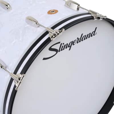 Slingerland Radio King 3pc Drum Set 22/13/16 White Marine Pearl image 7