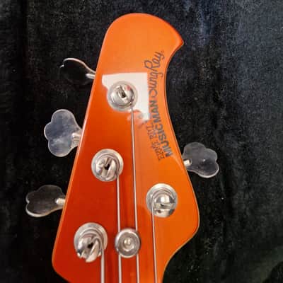 Ernie Ball Music Man StingRay 4 H with Maple Fretboard 1999 - 2018 - Lava Pearl image 5