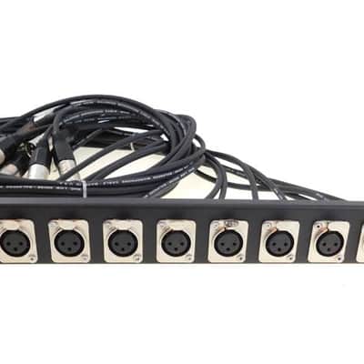 PROCRAFT TSP1LW-12X-4-BK 1U Formed Rack Panel 12 XLR w/4' Pigtails (Any Config) image 1