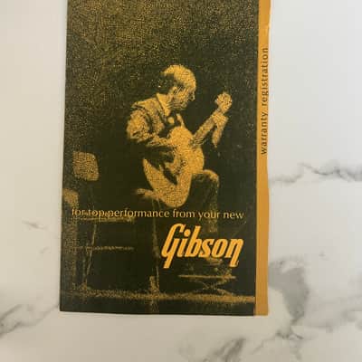 1960’s Gibson Country Western Hang Tag Vintage Collector Case Candy Instructions Warranty Manual image 1