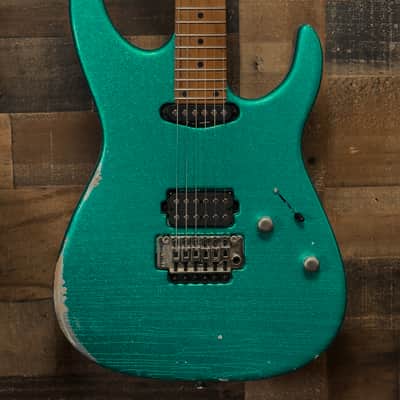 Tom Anderson Guitarworks Angel Player Big Sparkle Teal Guitar image 1