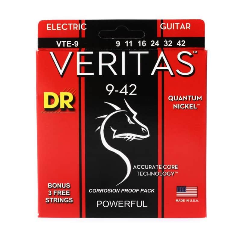 DR VTE-9 Veritas Electric Guitar Strings - Light (9-42) image 1