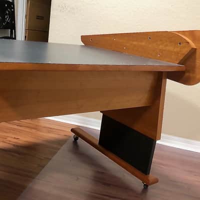 ARGOSY-STYLE CHERRY WOOD CONSOLE STUDIO DESK + 10-SPACE RACK SIDECAR - LOCAL PICKUP ONLY, SUN CITY CENTER,  FLORIDA 33573 image 5