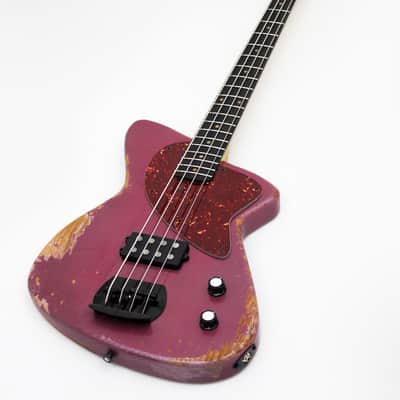 DWG Custom 34" Proto 4-String Bass Guitar Relic Roasted Pine image 6