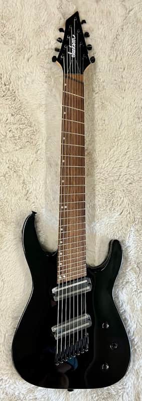 Jackson X Series Dinky Arch Top DKAF8 MS, Laurel board, Multi-Scale, Gloss Black image 1