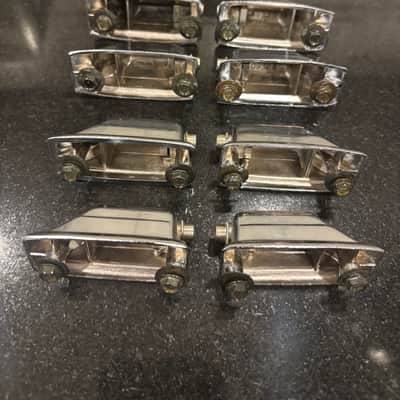 9 Vintage Rogers Fullerton 1970s beavertail Bass Drum Lugs Large Springless Big R 609322 image 2