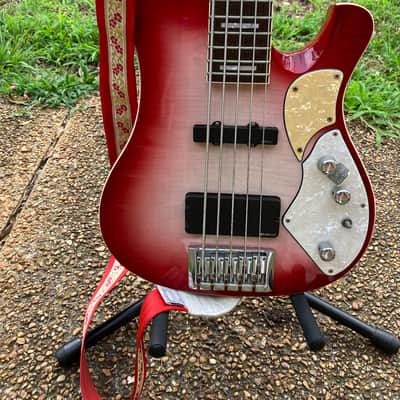 Schecter Stargazer 5 String Bass Crimson Ghost 2009 - Crimson Ghost image 5