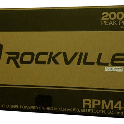 Rockville RPM48S 2000w Powered 4 Channel Mixer/Stereo Amplifier w Bluetooth/EQ image 7