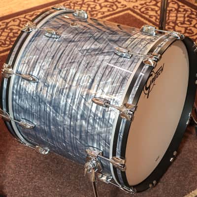 Gretsch Brooklyn Sky Blue Pearl Nitron Drum Set - 18x22,7x10,8x12,14x16,5.5x14 image 2