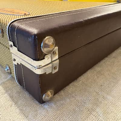 1999 Danelectro Tweed Hardshell Case + Key Yellow Plush Interior Out of Production Fits U1 / U2 / U3 / DC Models & More image 13