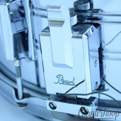 Pearl "World Series"14x6.5"Snare Drum 10-Lug Heavy Steel Vintage 80s Triple Rims image 4