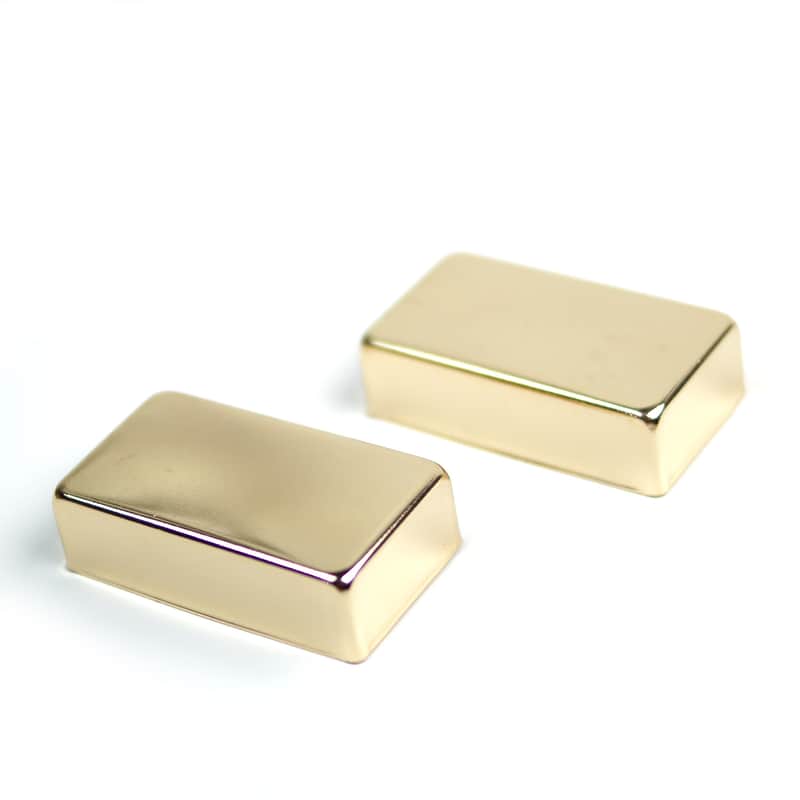 Metal Regular Humbucker Pickup Cover No Pole holes ,Gold Plated (set of 2) image 1