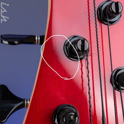 2004 F Bass BNF5 Fretless Transparent Red image 12