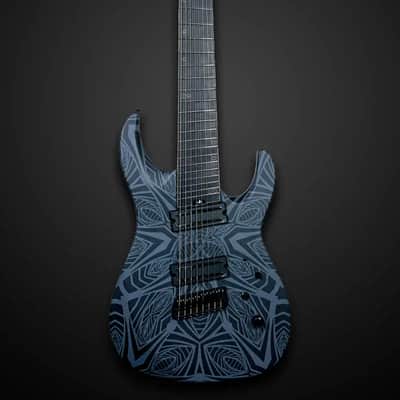 Legator N8F-INK Ninja Bolt-On 8-String Multi-Scale Electric Guitar - Satin Ilya Black image 1