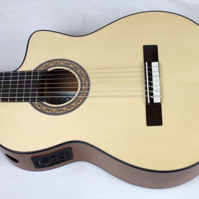 NEW Cathedral Model 107CEL SP 7-String Classical Harp Guitar w/Spruce Top, Pickup, Cutaway, Sound Port, w/SoftCase image 2