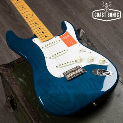 2019 Fender Traditional '58 Stratocaster Made in Japan - Transparent Blue image 6