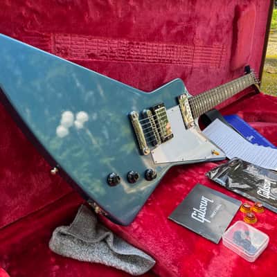 Gibson Explorer - Professional Replay Guitars Pelham Blue Refinish - OHSC image 4