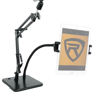 Rockville iSTAND 85 Dual Desktop Boom Arm + Gooseneck Mic/iPhone/iPad Stand image 2