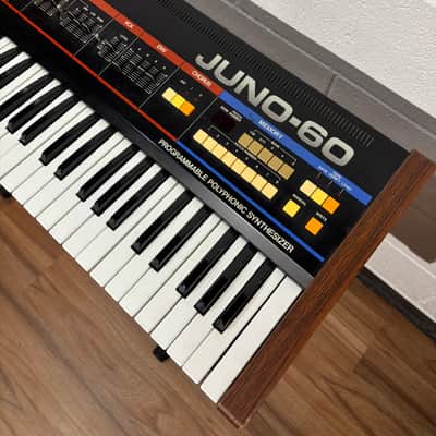 Roland Juno-60 61-Key Polyphonic Synthesizer 1982 - 1984 - Black image 6