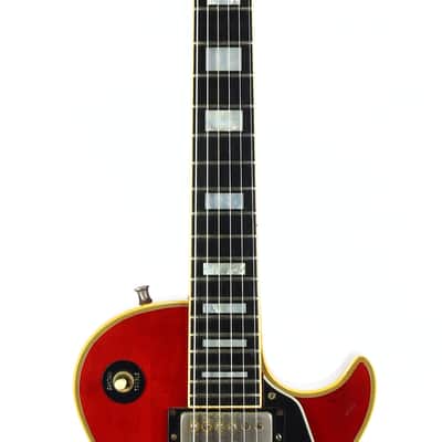 1973 Gibson Les Paul Custom Cherry Sunburst Vintage LP w Original Case Patent Sticker Humbuckers image 6