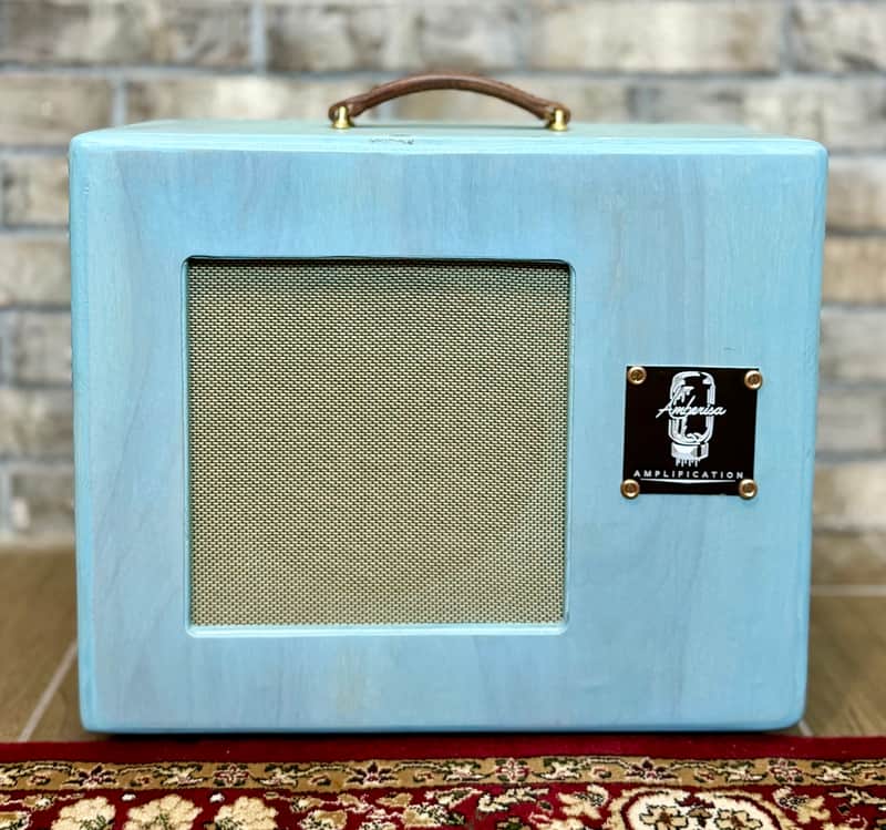 Amberisa Amplification Handwired Guitar Speaker Cabinet - Model: AA110SMG 2025 - Vintage Blue image 1