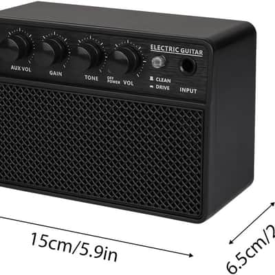 Guitar Amplifier Small Electric Guitar Amp 10W Mini Portable Guitar Practice Speaker for Daily Practice Street Performances Rechargeable Portable Audio Supports BT/Headphone Connection image 2