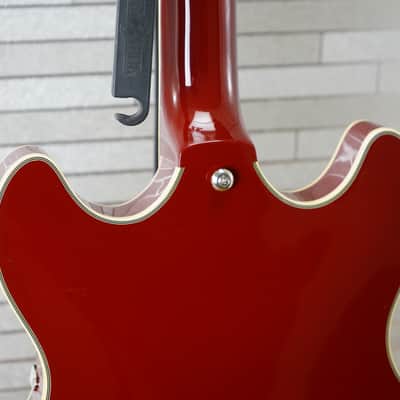 D'Angelico Premier DC Semi-Hollow Double Cutaway - Burnt Red image 8