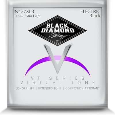 Black Diamond Guitar Strings Electric Extra Light 009-042 Black Steel