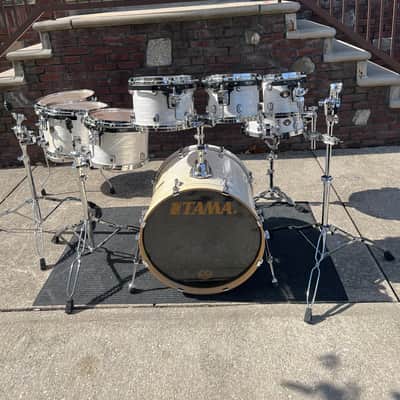Tama Starclassic Birch 2000s 8 Pieces - White Silk image 9