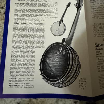 Gibson 1919 Banjo Catalog Reprint 1976 Mastertone Master Tone GB TB-1 Cello CB MB-3 4 image 3