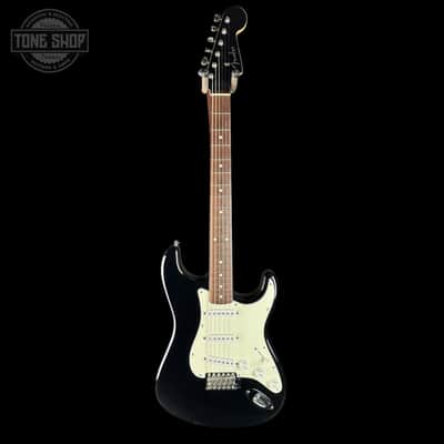 Used 2010 Fender Custom Shop 1960 Stratocaster NOS Black Matching Headstock w/case TSU24732 image 2
