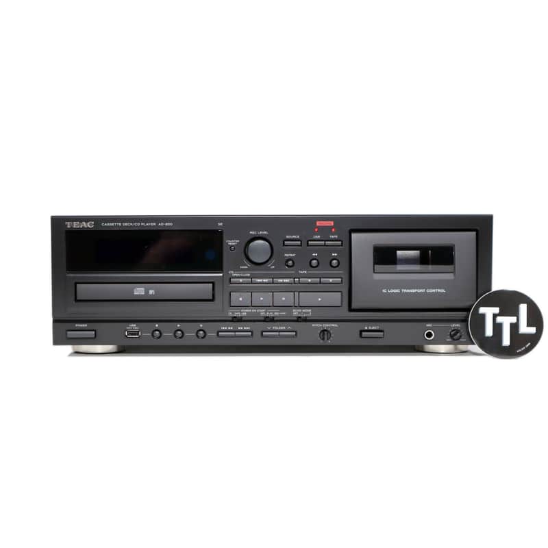Teac: AD-850 Cassette Player / CD Player / USB Recorder (AD850SEB) - Black image 1