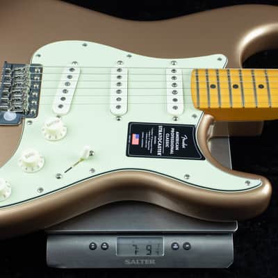 Fender American Pro Classic Strat Maple Faded Firemist Gold US25064425 image 5