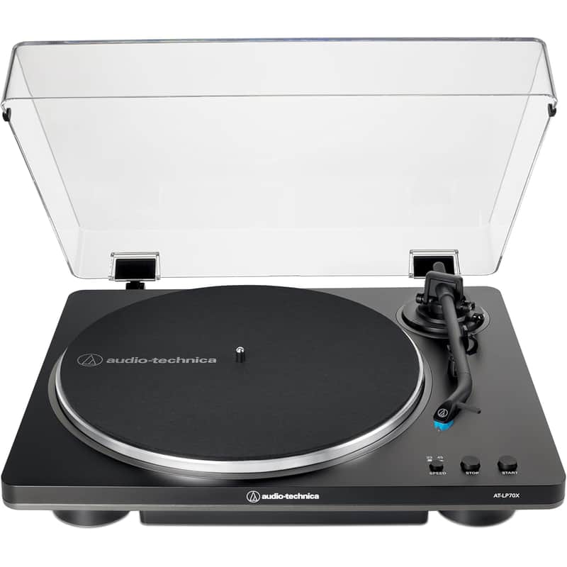 Audio-Technica AT-LP70X-BG Fully Automatic Belt-Drive Turntable, Black/Silver image 1